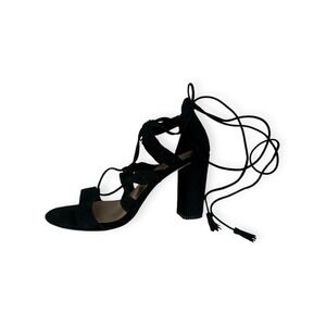 Call It‎ Spring Lace Up Heels Fringe Detail Block Heel Sandals 8.5